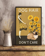 Load image into Gallery viewer, Pekingese Dog Hair Don't Care With Vintage Girls Gift For Dog Lovers Vertical Poster
