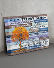 Load image into Gallery viewer, Autumn Tree Hard Times And Good Times Mom Gift For Son Matte Canvas
