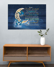 Load image into Gallery viewer, Blue Butterflies Grandma Gift For Granddaughter Think About You Horizontal Poster
