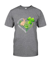 Load image into Gallery viewer, Rabbit Not Lucky Simply Blessed Heart Clover St Patrick's Day Gift Guys Tee
