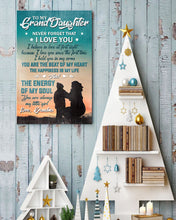 Load image into Gallery viewer, Grandma Gift For Granddaughter The Beat Of My Heart Vertical Poster
