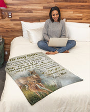 Load image into Gallery viewer, You're Capable Of Achieving Anything Deer Mom Gift For Son Fleece Blanket
