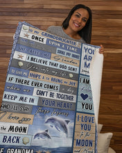 Load image into Gallery viewer, When We Can't Be Together Dolphin Grandma Gift For Granddaughter Sherpa Blanket
