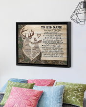 Load image into Gallery viewer, Custom Name Gift For Husband Camo Deer The Gift Of You Framed Matte Canvas
