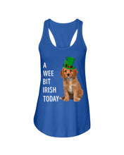 Load image into Gallery viewer, Cavapoo Irish Today Green St. Patrick's Day Printed Mug Ladies Flowy Tank
