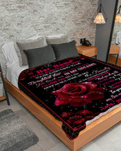 Load image into Gallery viewer, Love You Till I Die Rose Custom Name Gift For Wife Sherpa Blanket
