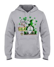 Load image into Gallery viewer, Leprechaun Gnome One Lucky Lala Clover St Patrick's Day Gift Hoodie

