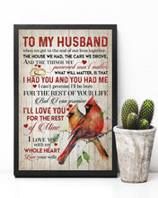 Load image into Gallery viewer, Cardinal Couple The Rest Of Mine Gift For Husband Vertical Poster
