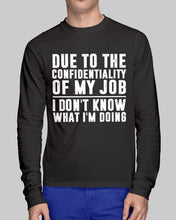 Load image into Gallery viewer, I Don't Know What I'm Doing Black And White Printed Mug Unisex Long Sleeve
