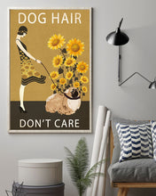 Load image into Gallery viewer, Pekingese Dog Hair Don't Care With Vintage Girls Gift For Dog Lovers Vertical Poster
