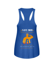 Load image into Gallery viewer, Son Gift For Navy Mom Behind Every Strong Soldier Ladies Flowy Tank
