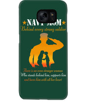 Load image into Gallery viewer, Son Gift For Navy Mom Behind Every Strong Soldier Phone case
