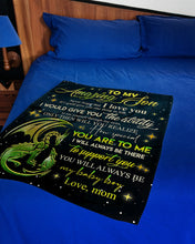 Load image into Gallery viewer, Galaxy Dragon Always Be There To Support You Mom Gift For Son Fleece Blanket
