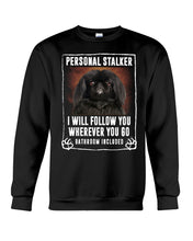 Load image into Gallery viewer, Black Pekingese Personal Stalker St. Patrick's Day Printed Mug Sweatshirt
