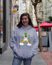 Load image into Gallery viewer, Llama Sitting On Rainbow Clovers St Patrick's Day Gift Hoodie
