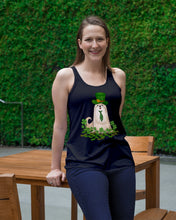 Load image into Gallery viewer, Shih Tzu With Green Tie St Patrick's Day Gift For Dog Lovers Ladies Flowy Tank
