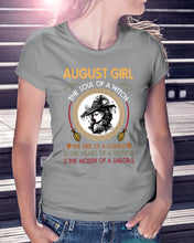 Load image into Gallery viewer, Birthday Gift For August Girl The Soul Of A Witch Ladies Tee
