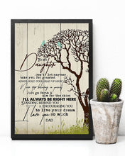 Load image into Gallery viewer, Single Tree I'll Always Be Right Here Dad Gift For Daughter In Law Vertical Poster
