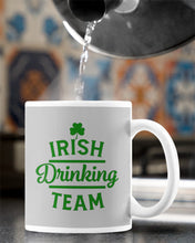 Load image into Gallery viewer, Irsih Drinking Team Green Shamrock St Patrick's Day Mug
