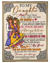 Load image into Gallery viewer, Hippie Gift For Daughter Never Feel That You Are Alone Fleece Blanket
