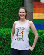 Load image into Gallery viewer, Gift For Autism Angel Grandma I Used To Be His Angel Now He's Mine Ladies Flowy Tank
