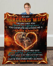 Load image into Gallery viewer, Thank For Walking Beside Me Wolf Gift For Wife Fleece Blanket
