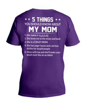 Load image into Gallery viewer, Five Things You Should Know About Mom Guys V-Neck
