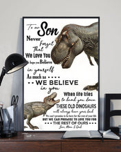 Load image into Gallery viewer, The Rest Of Ours T Rex Mom And Dad Gift For Son Vertical Poster
