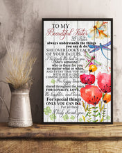 Load image into Gallery viewer, Dragonfly Gift For Sister I Truly Cherish You Vertical Poster
