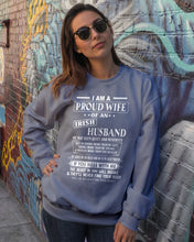 Load image into Gallery viewer, I Am A Proud Wife Of An Irish Husband Gift For Family Sweatshirt
