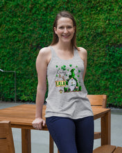 Load image into Gallery viewer, Leprechaun Gnome One Lucky Lala Clover St Patrick's Day Gift Ladies Flowy Tank
