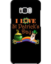 Load image into Gallery viewer, Corgi Sitting On Rainbow I Love St Patrick's Day Gift For Dog Lovers Phone case
