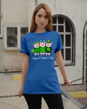 Load image into Gallery viewer, Pig Wear Plaid Shirt And Top Hat St Patrick's Day Gift Guys Tee
