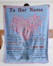 Load image into Gallery viewer, You Are The Most Heart Tree Custom Name Gift For Girlfriend Sherpa Blanket
