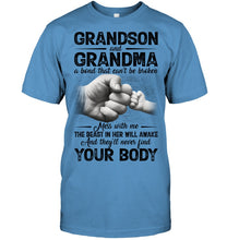 Load image into Gallery viewer, Can't Be Broken Grandma And Grandson Guys Tee
