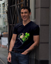 Load image into Gallery viewer, Rabbit Not Lucky Simply Blessed Heart Clover St Patrick's Day Gift Guys V-Neck
