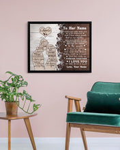 Load image into Gallery viewer, A Couple You Are My World Custom Name Gift For Girlfriend Framed Matte Canvas
