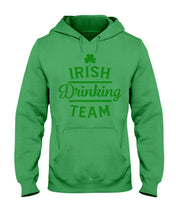 Load image into Gallery viewer, Irsih Drinking Team Green Shamrock St Patrick's Day Hoodie
