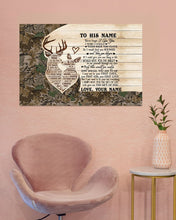 Load image into Gallery viewer, Custom Name Gift For Husband Camo Deer The Gift Of You Horizontal Poster
