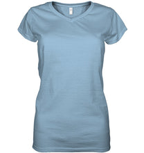 Load image into Gallery viewer, I Asked God To Make Me A Better Man  Gift For Wife Ladies V-Neck
