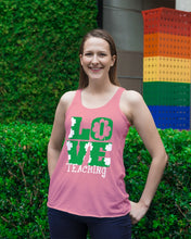 Load image into Gallery viewer, Teaching Love Clover St Patrick's Day Gift Ladies Flowy Tank
