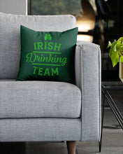 Load image into Gallery viewer, Irsih Drinking Team Green Shamrock St Patrick's Day Pillow Cover
