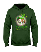 Load image into Gallery viewer, Bulldog Leprechaun Clover St Patrick's Day Gift For Dog Lovers Hoodie
