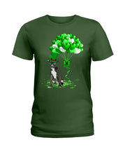 Load image into Gallery viewer, Staffordshire Bull Terrier Patrick Balloons St. Patrick's Day Color Changing Mug Ladies Tee
