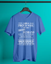 Load image into Gallery viewer, I Am A Proud Wife Of An Irish Husband Gift For Family Guys V-Neck
