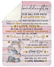Load image into Gallery viewer, Always Be My Baby Girl Elephant Grandma Gift For Granddaughter Sherpa Blanket
