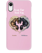 Load image into Gallery viewer, Horses From Our First Kiss Custom Name Gift For Girlfriend Phone case
