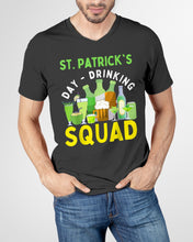 Load image into Gallery viewer, Happy St. Patrick's Day Printed Mug Drinking Squad 2021 Irish Shamrock Guys V-Neck
