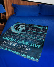 Load image into Gallery viewer, Grandma Gift For Granddaughter Follow Your Dreams Fleece Blanket
