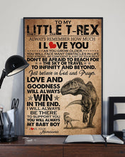 Load image into Gallery viewer, How Much I Love You T Rex Mom Gift For Son Vertical Poster
